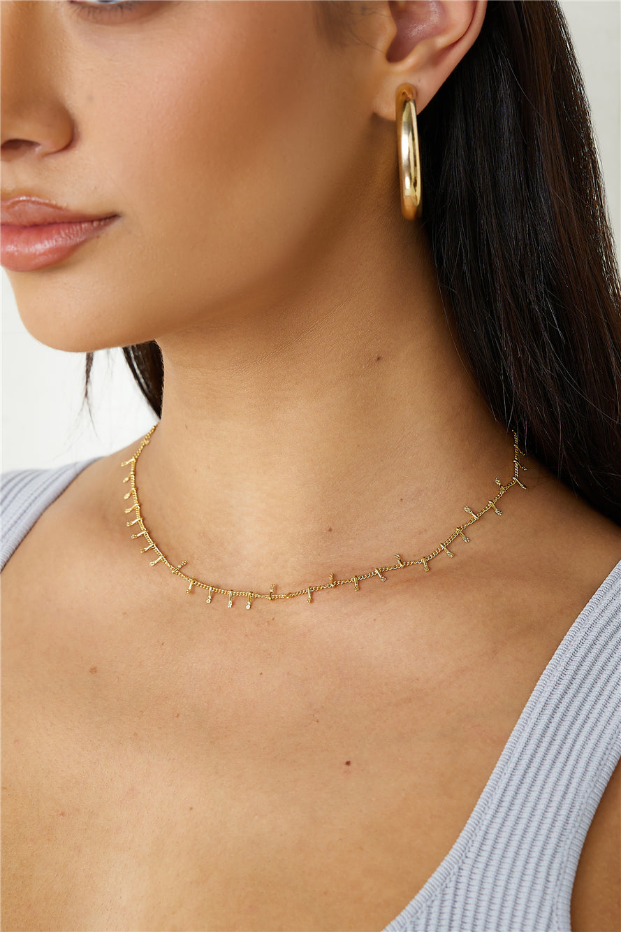 18K Gold Plated Queen Things Necklace Gold-Seaa Fashion