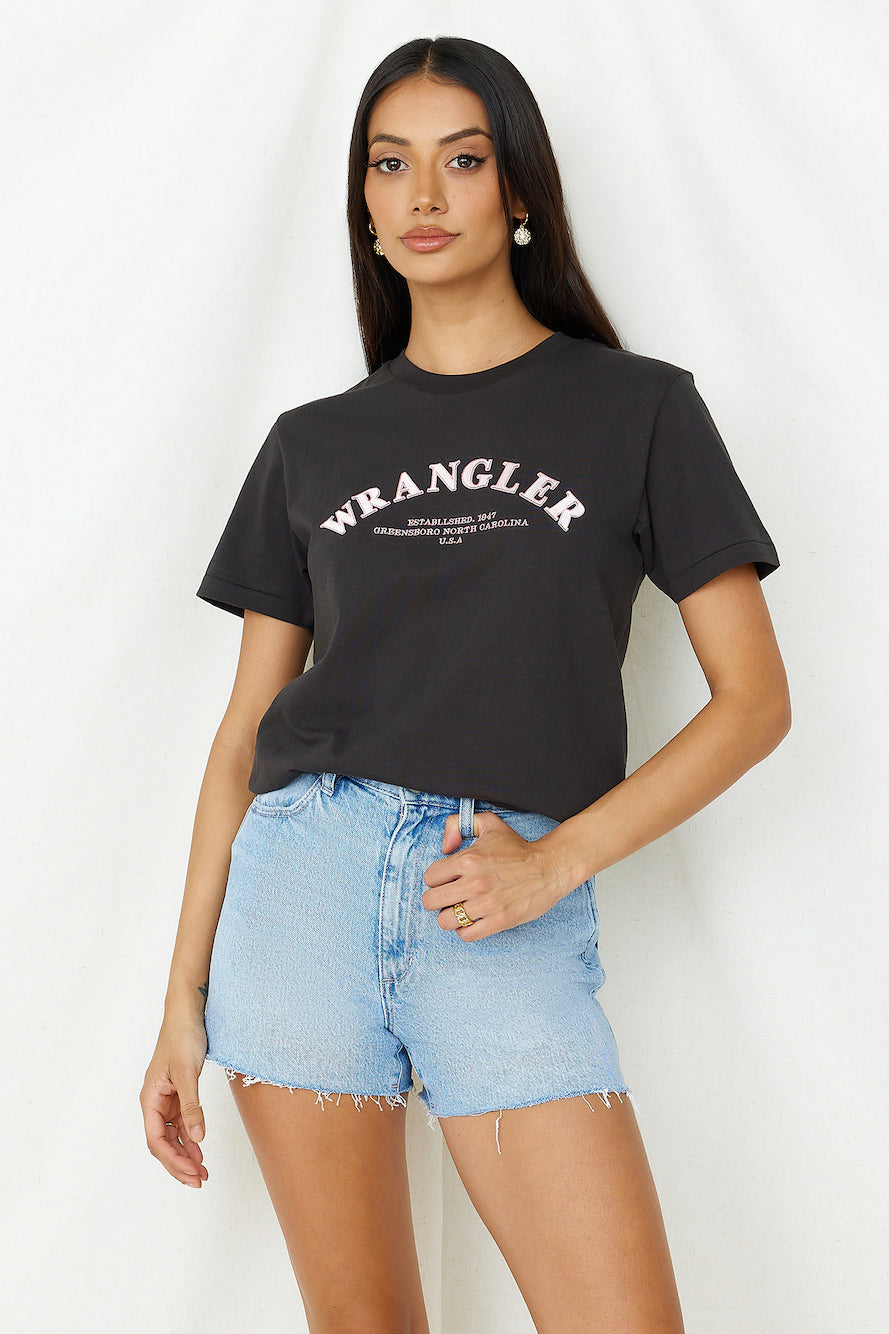 WRANGLER Hi Bells Shorts Roadie Blue-Seaa Fashion