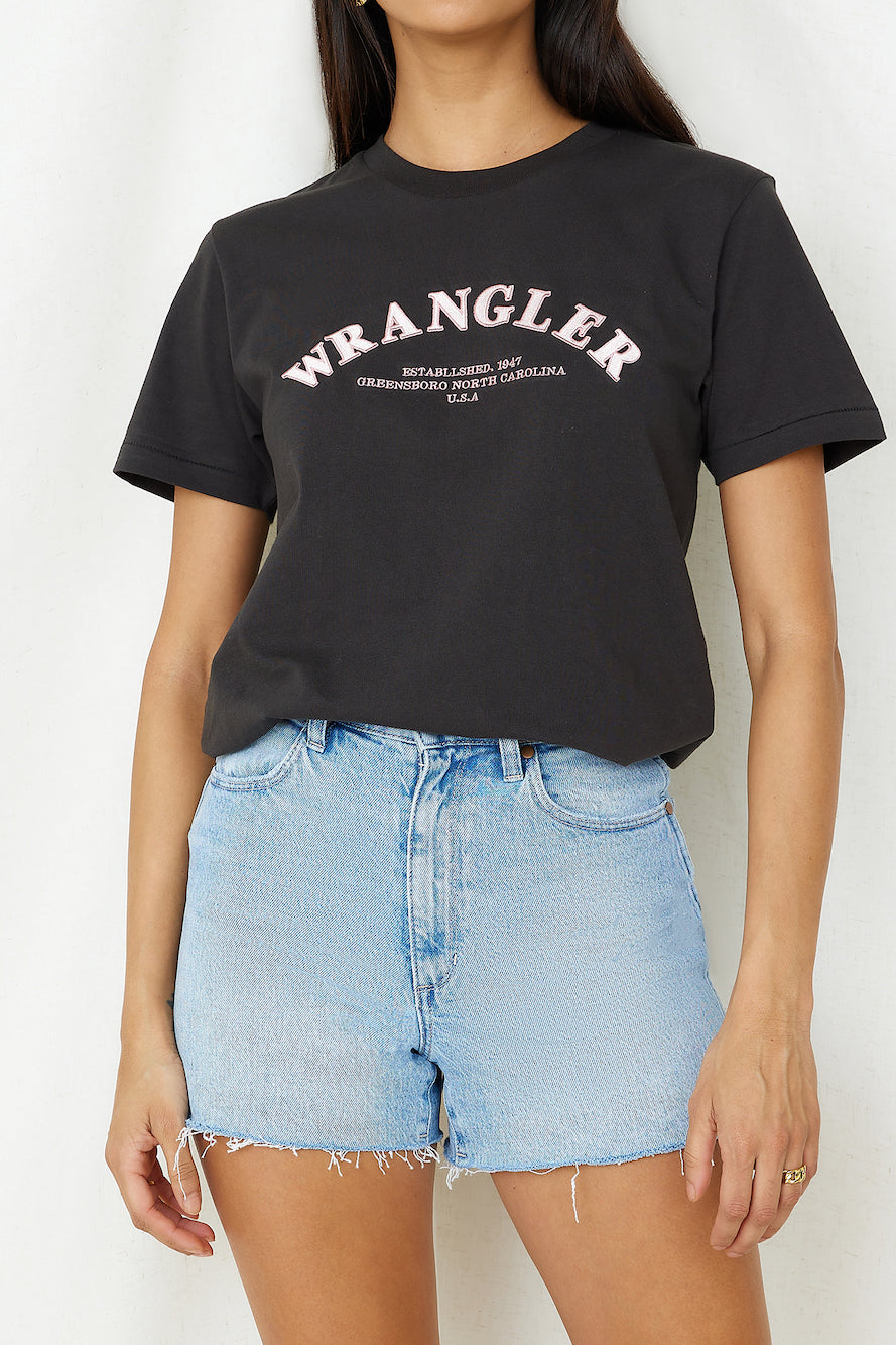 WRANGLER Hi Bells Shorts Roadie Blue-Seaa Fashion