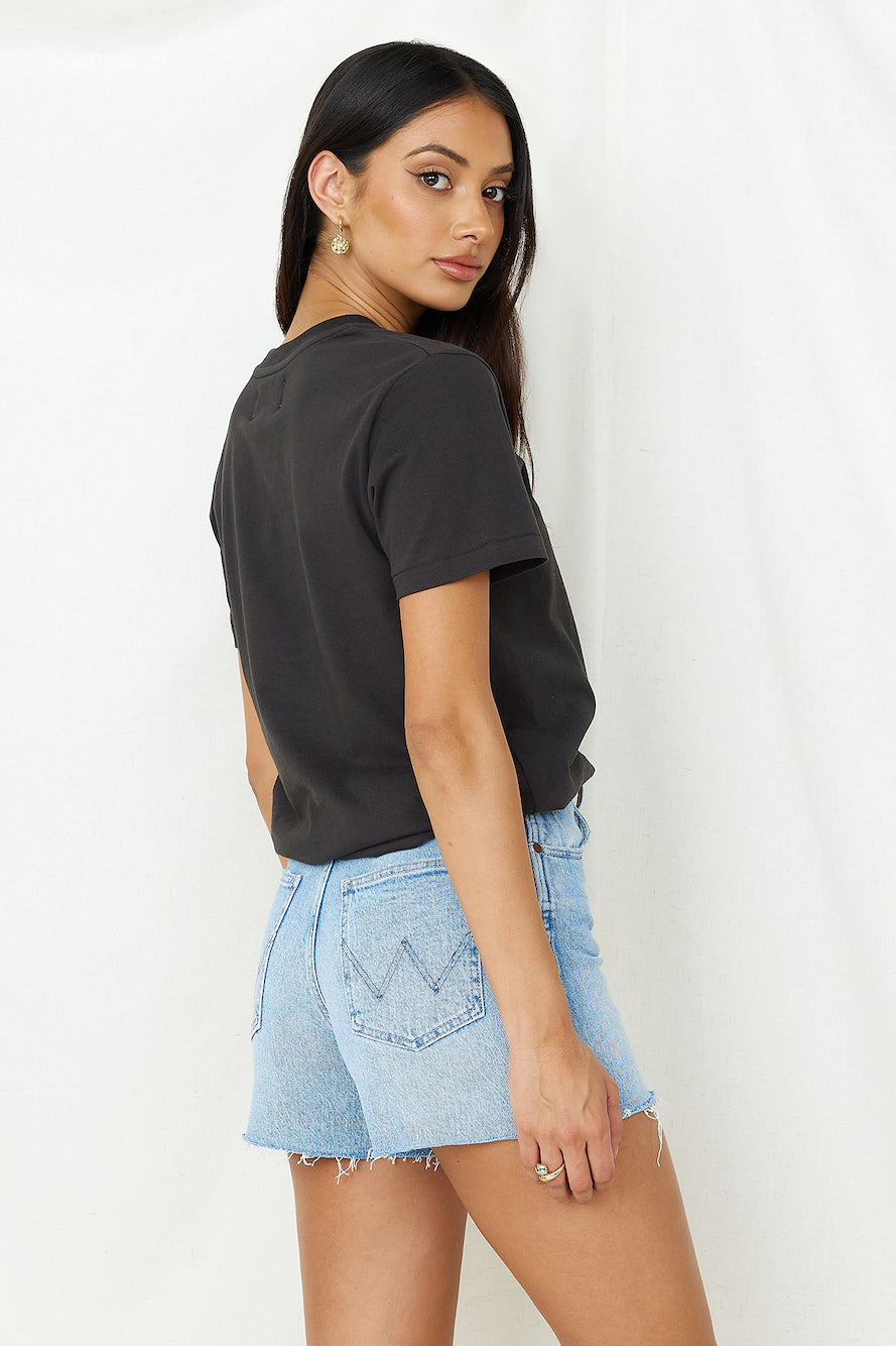 WRANGLER Hi Bells Shorts Roadie Blue-Seaa Fashion