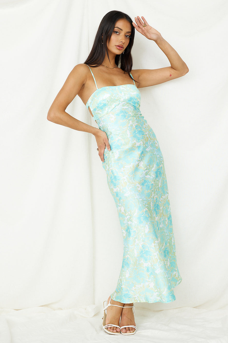 Starry Haze Midi Dress Green-Seaa Fashion