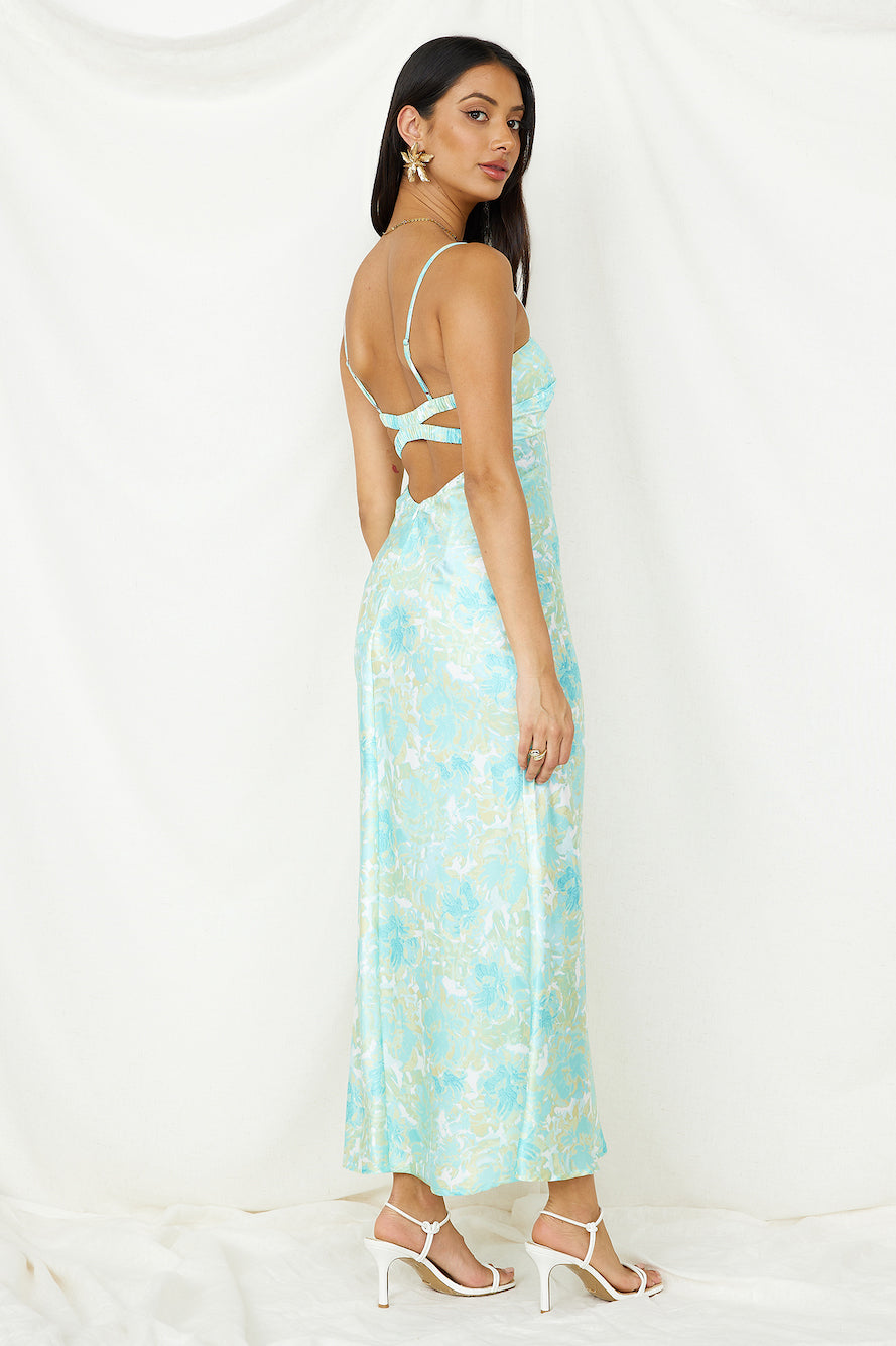 Starry Haze Midi Dress Green-Seaa Fashion
