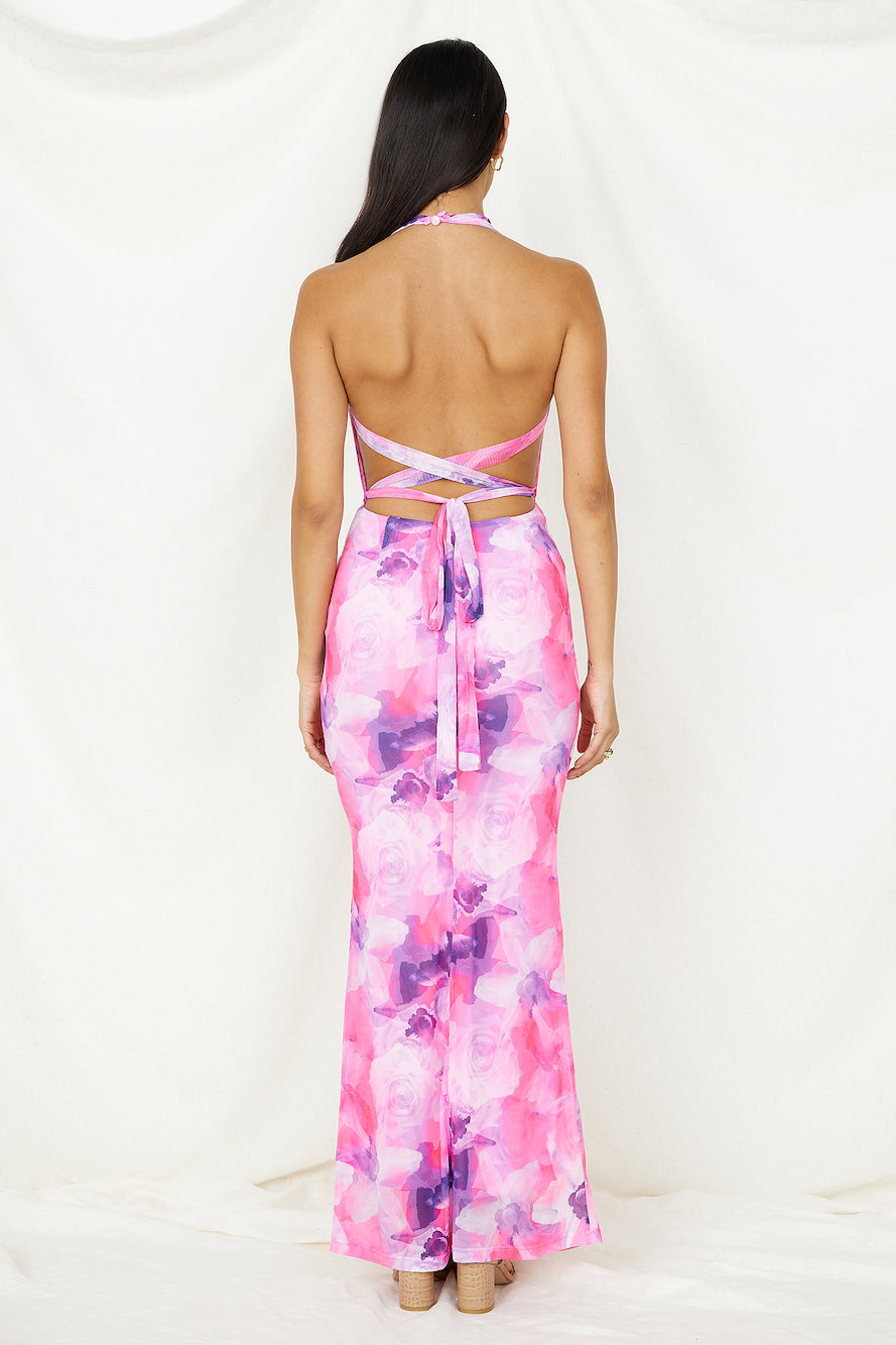Adalynn Maxi Dress Pink-Seaa Fashion