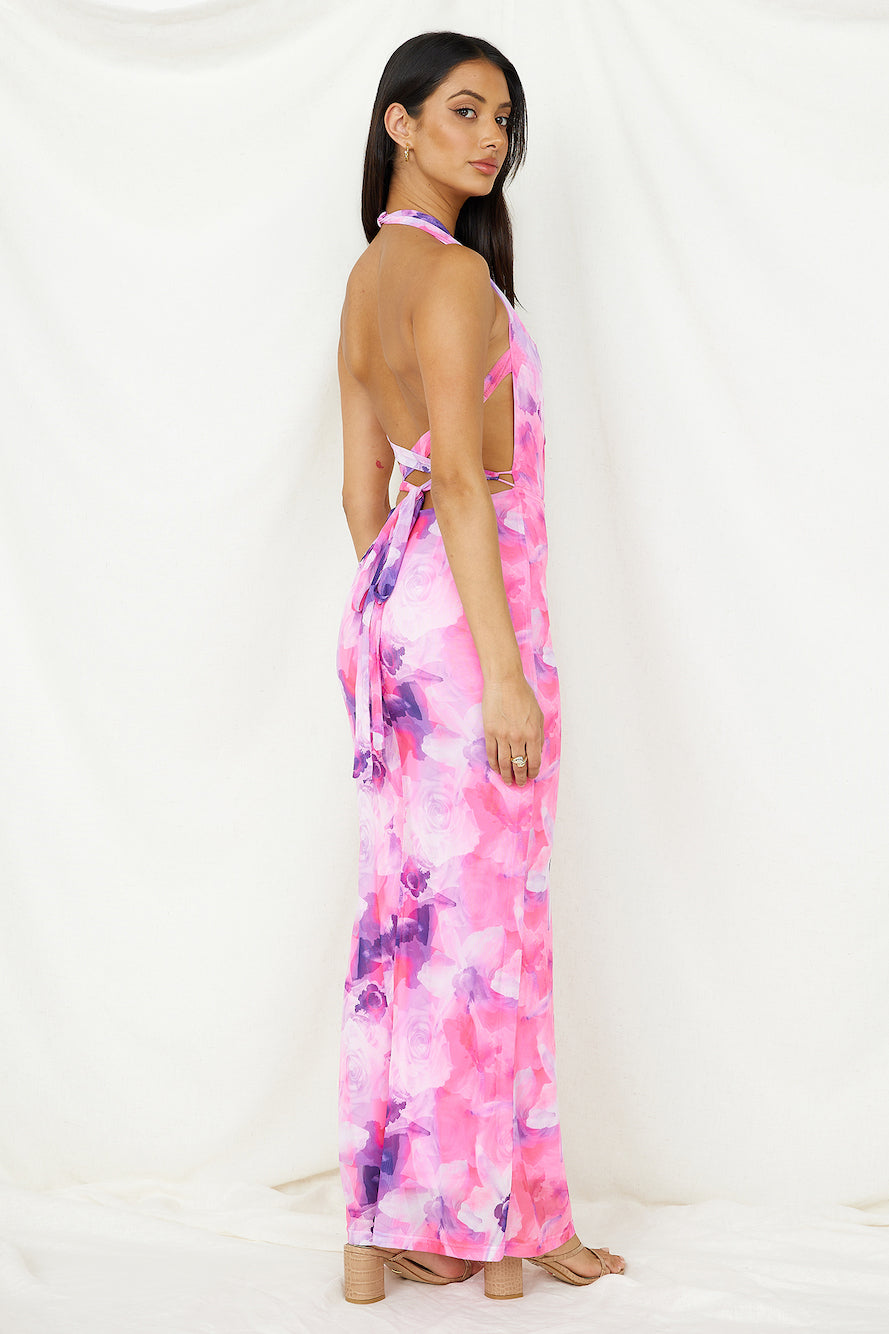 Adalynn Maxi Dress Pink-Seaa Fashion