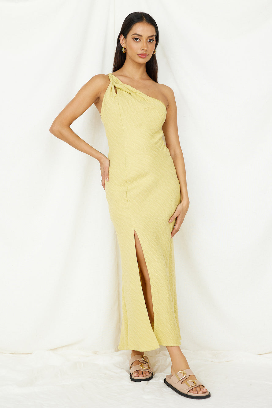 Wrinkle In Time Maxi Dress Yellow-Seaa Fashion