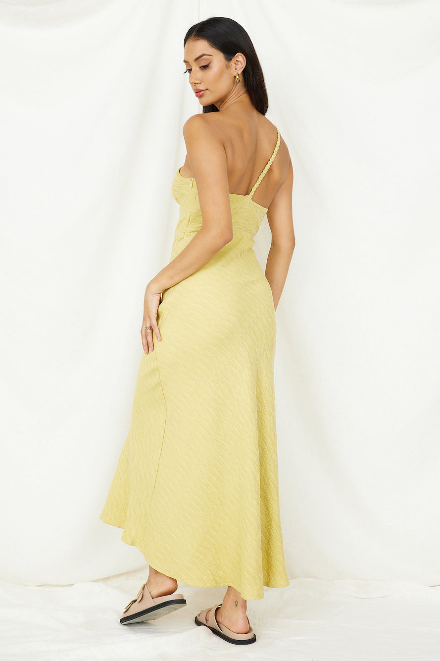 Wrinkle In Time Maxi Dress Yellow-Seaa Fashion