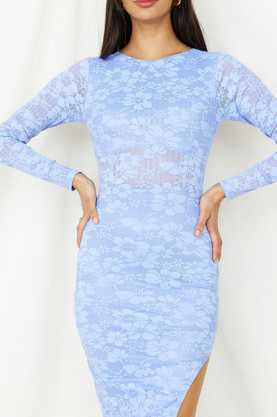 Sudden Moments Midi Dress Blue-Seaa Fashion
