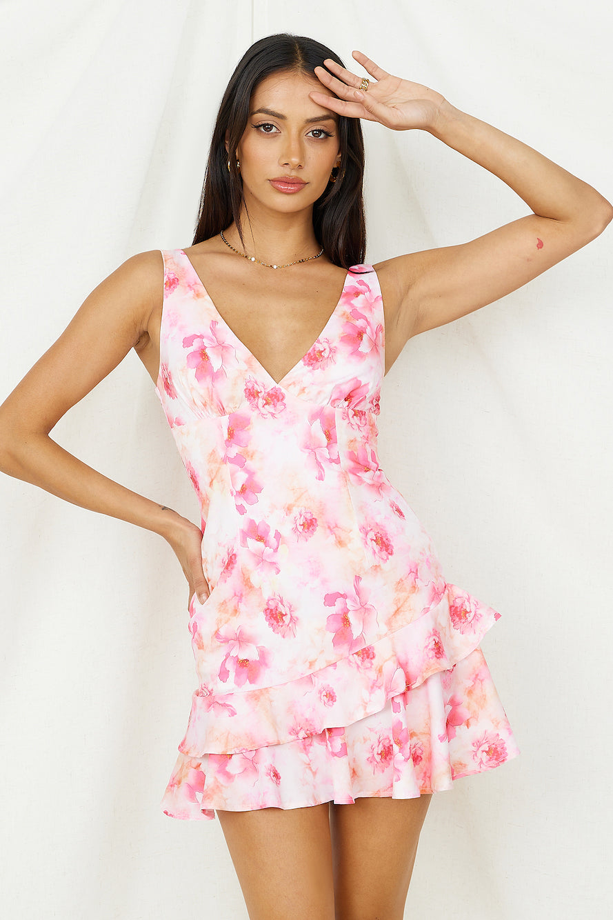Zephyr Nights Mini Dress Pink-Seaa Fashion