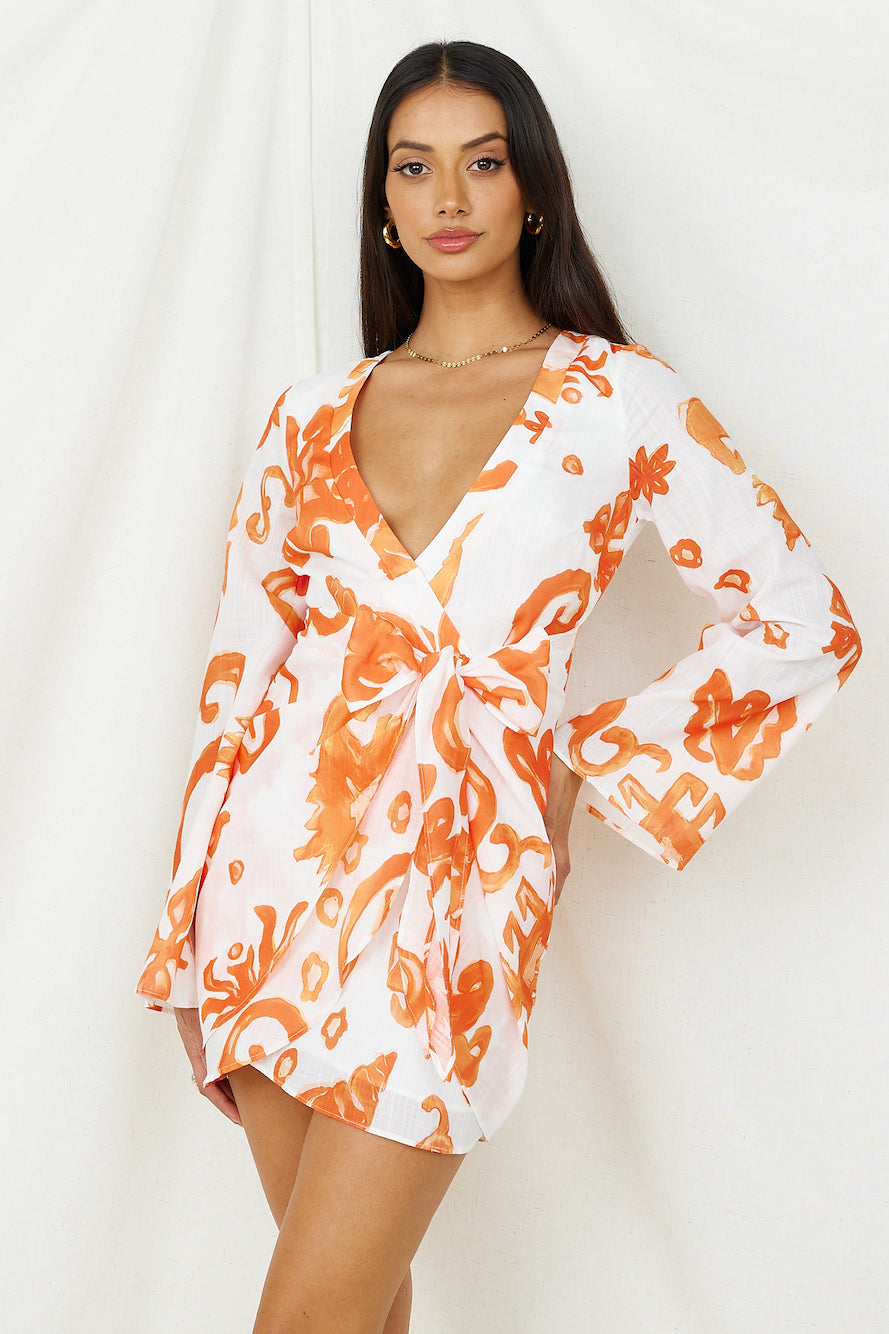 Make It Happen Mini Dress Orange-Seaa Fashion