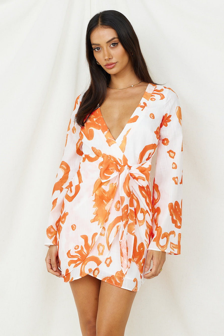 Make It Happen Mini Dress Orange-Seaa Fashion