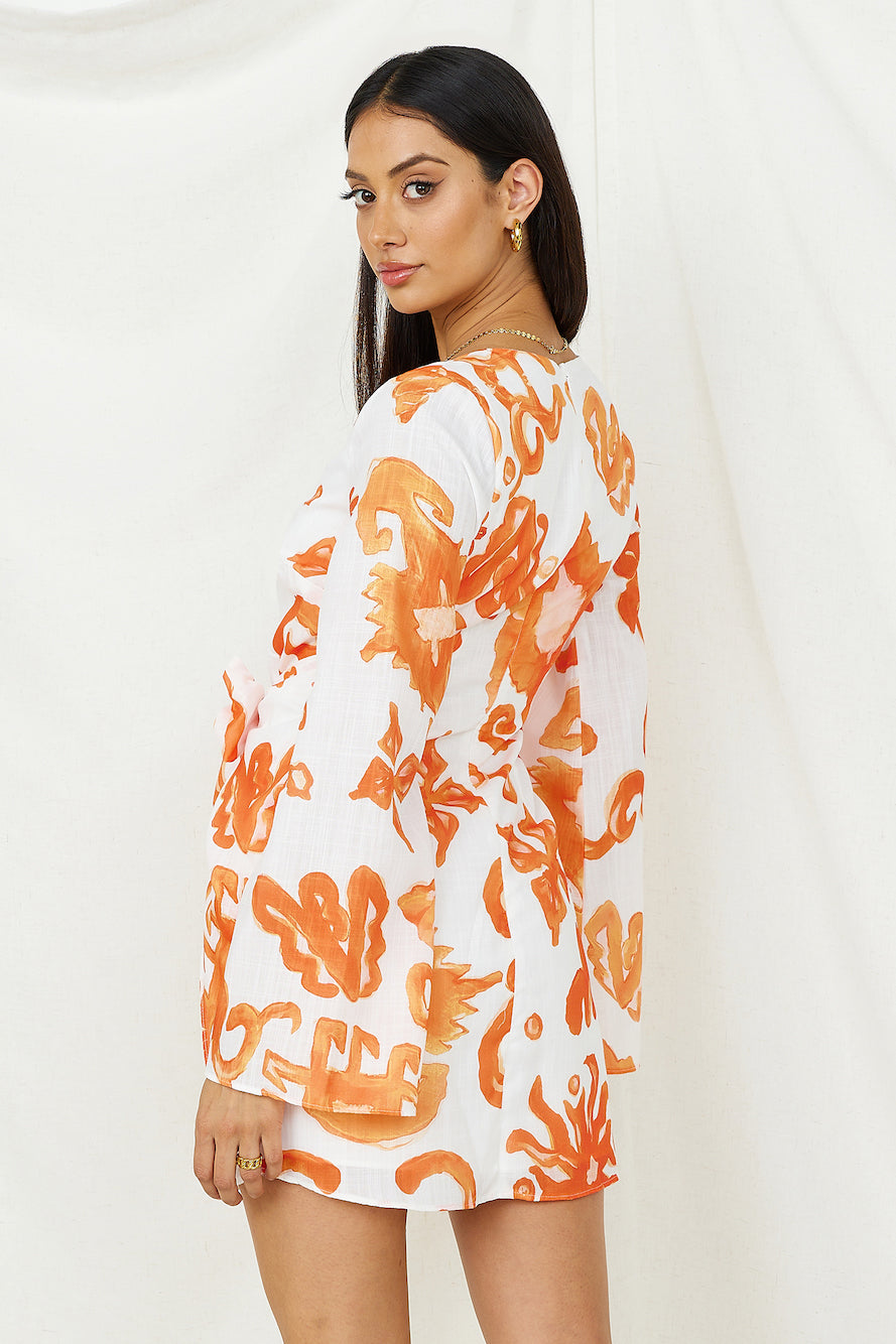 Make It Happen Mini Dress Orange-Seaa Fashion