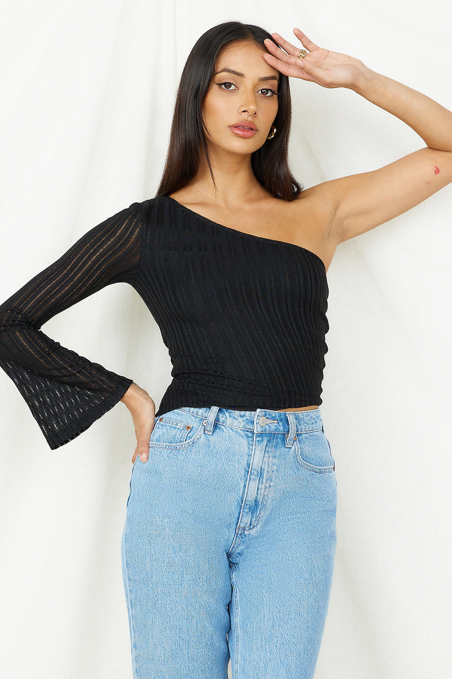 Hand On My Heart Crop Top Black-Seaa Fashion