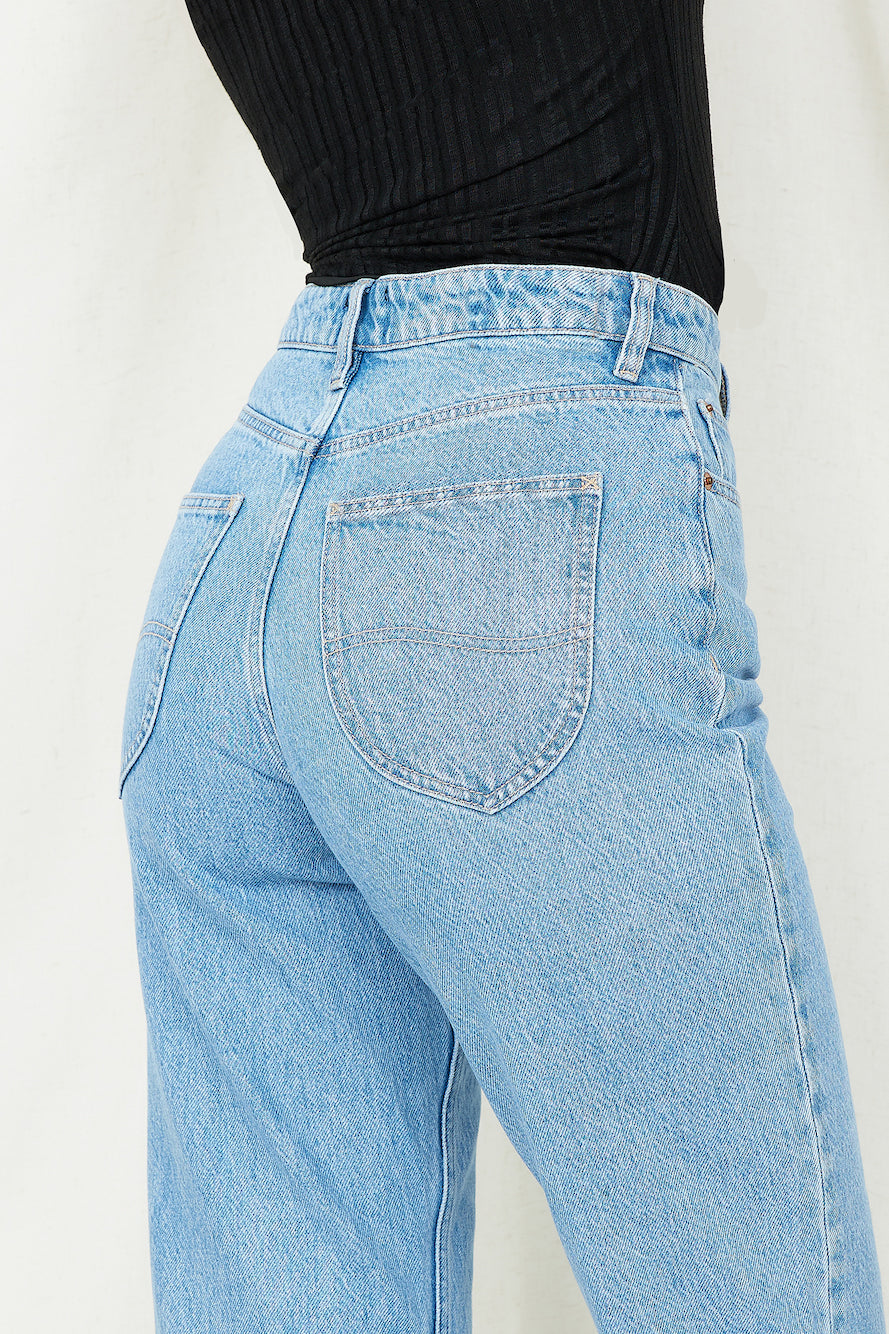 LEE High Straight Slim Fit Jean Essential Blue-Seaa Fashion