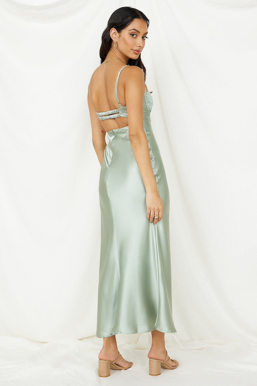 Destination Wedding Midi Dress Khaki-Seaa Fashion