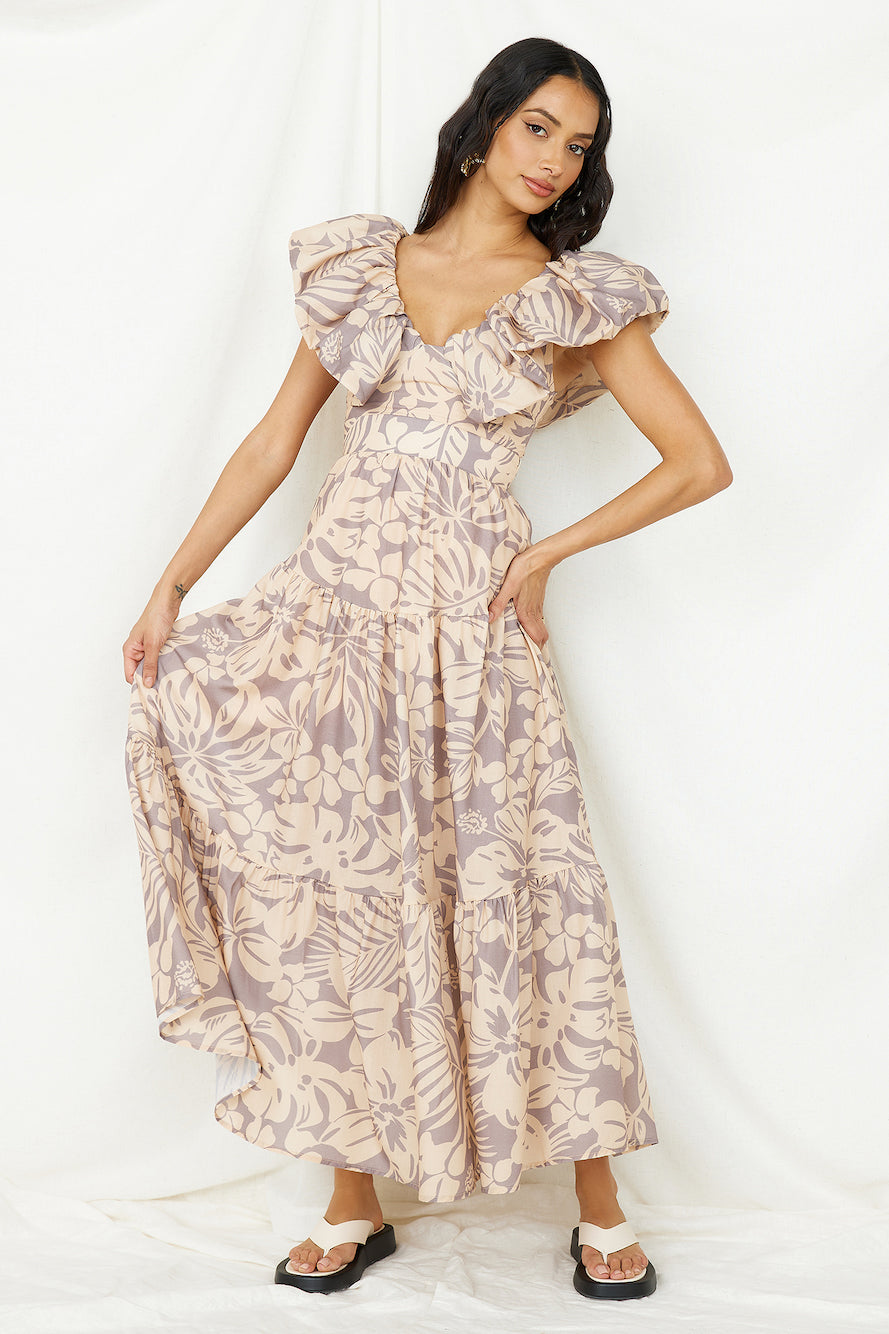 Celestial Paradise Maxi Dress Beige-Seaa Fashion