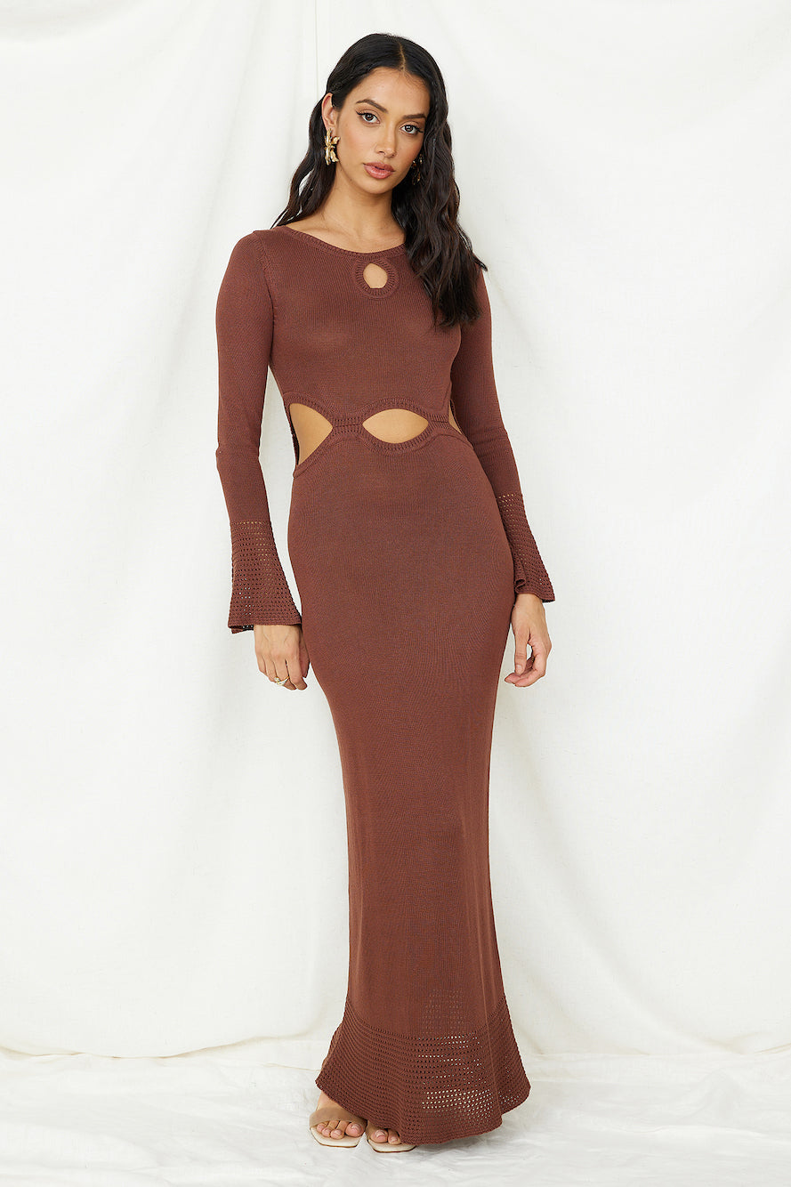 The One That Got Away Maxi Dress Brown-Seaa Fashion