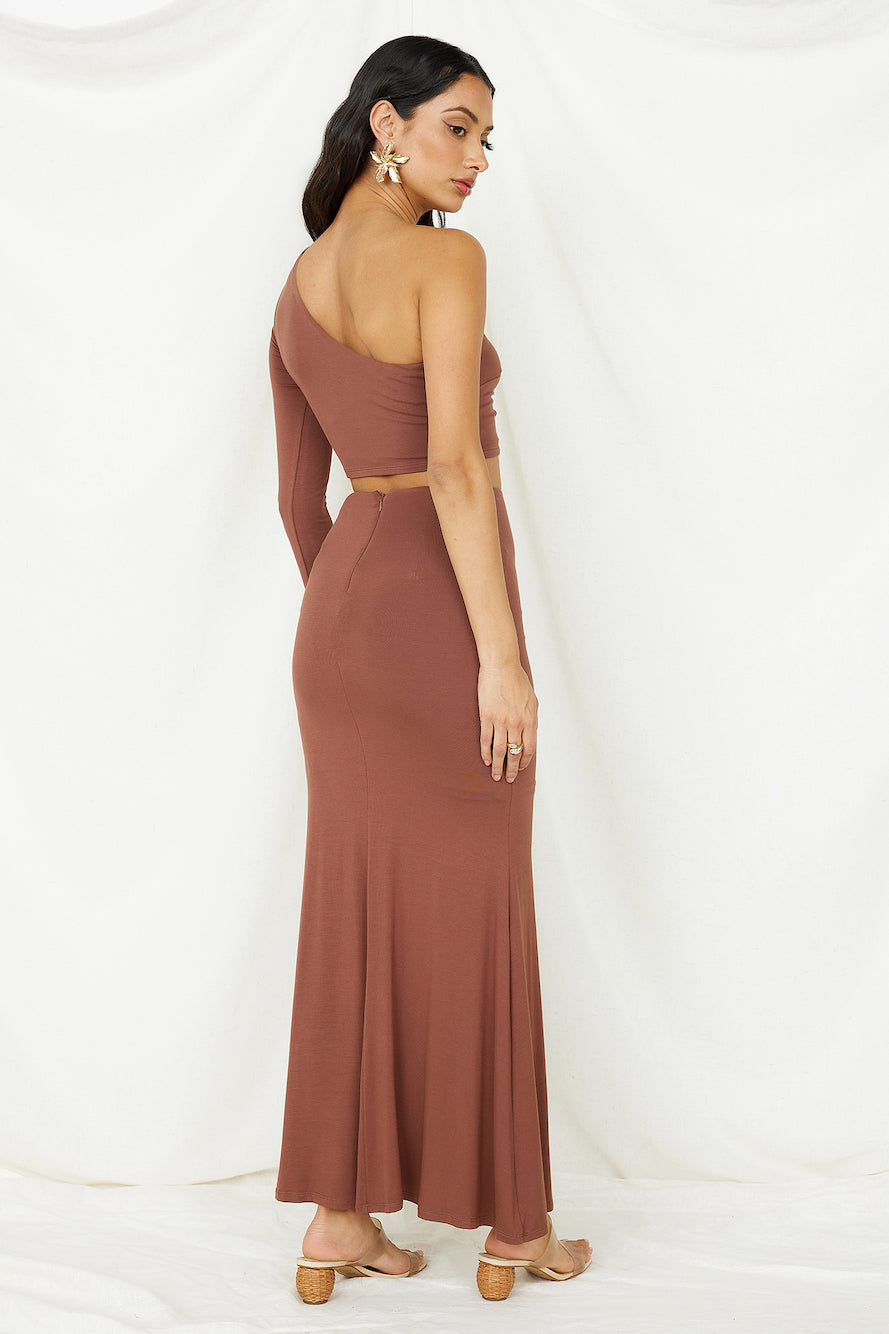 Birds Are Singing Crop Top Brown-Seaa Fashion