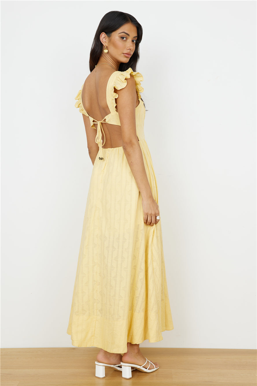 Salty Air Maxi Dress Yellow-Seaa Fashion