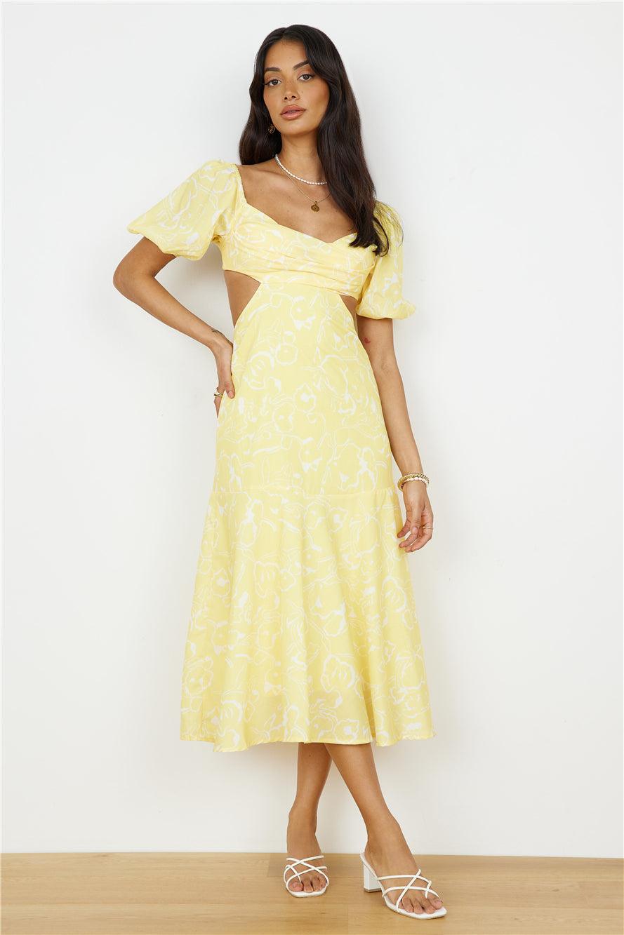 Back From Florence Maxi Dress Yellow-Seaa Fashion