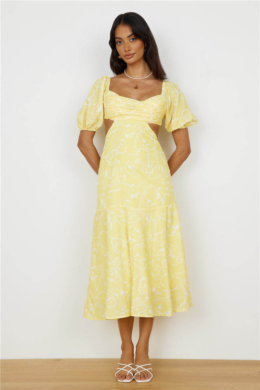Back From Florence Maxi Dress Yellow-Seaa Fashion