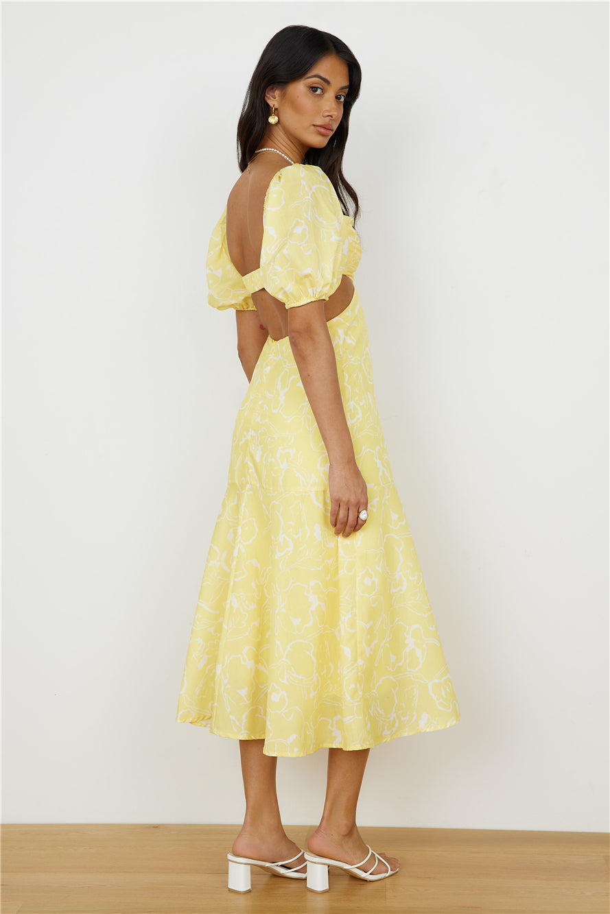 Back From Florence Maxi Dress Yellow-Seaa Fashion