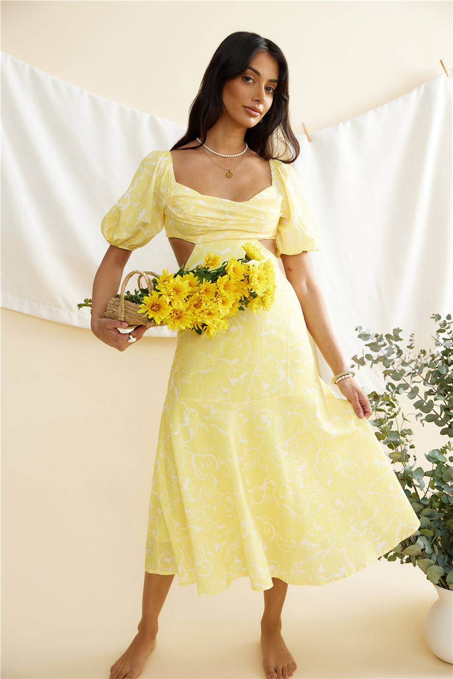 Back From Florence Maxi Dress Yellow-Seaa Fashion