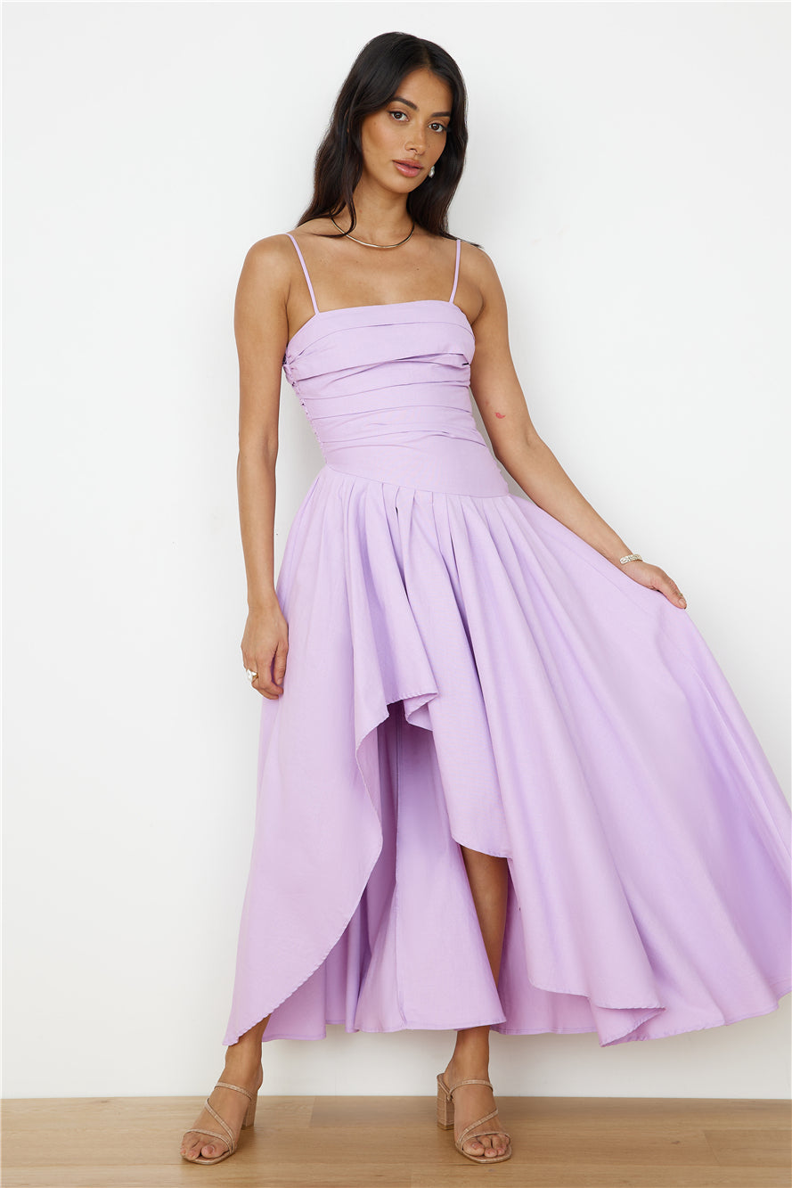 Supermoon Midi Dress Purple-Seaa Fashion