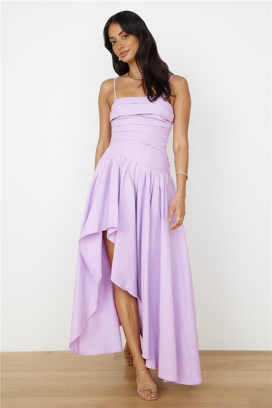 Supermoon Midi Dress Purple-Seaa Fashion