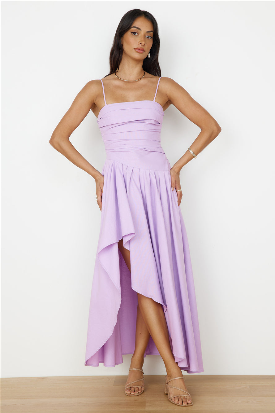 Supermoon Midi Dress Purple-Seaa Fashion