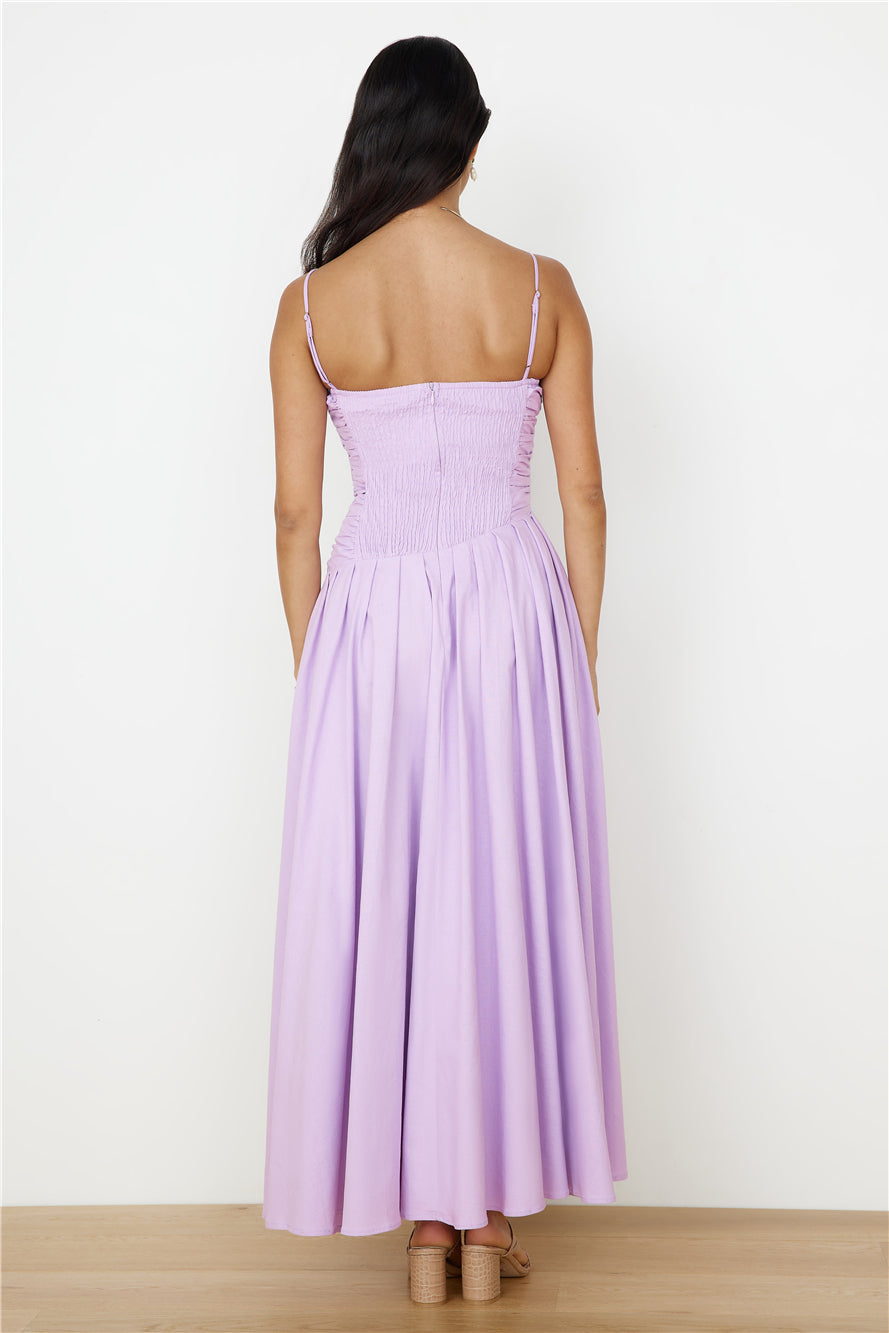 Supermoon Midi Dress Purple-Seaa Fashion