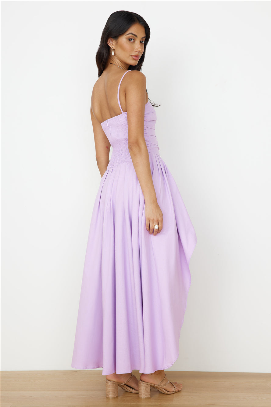 Supermoon Midi Dress Purple-Seaa Fashion