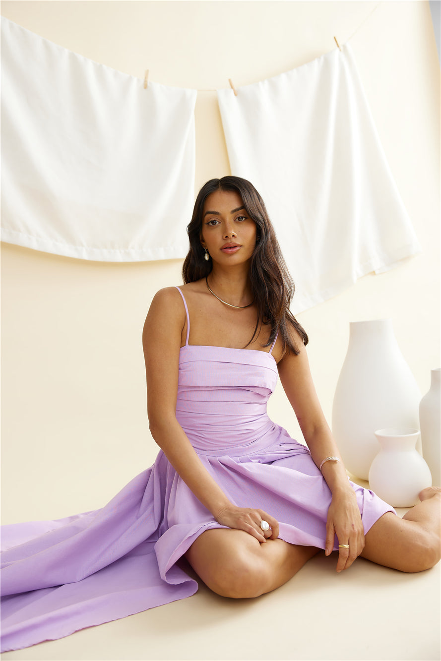 Supermoon Midi Dress Purple-Seaa Fashion