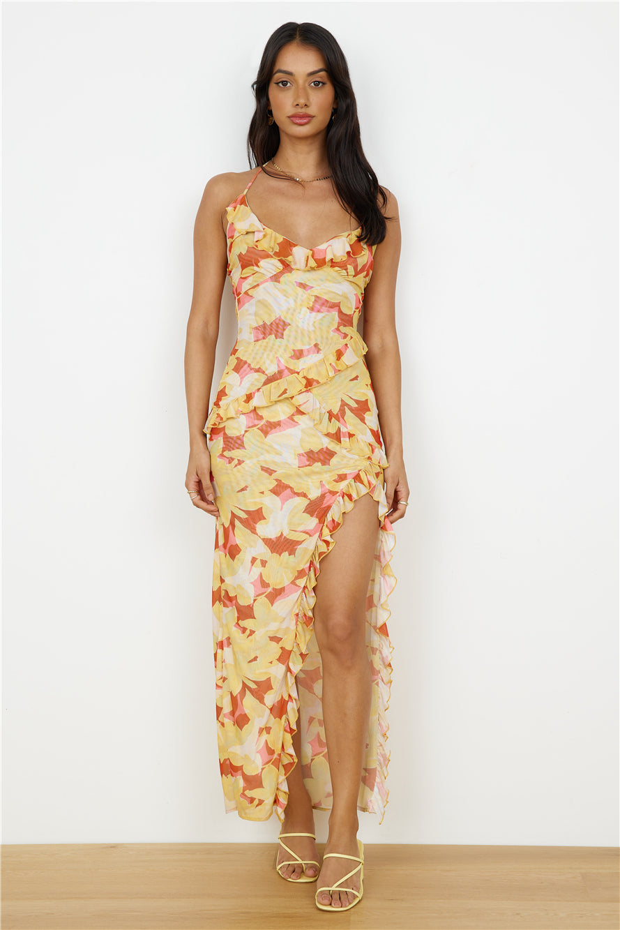 CHARLIE HOLIDAY Elludy Maxi Dress Autumn Floral-Seaa Fashion