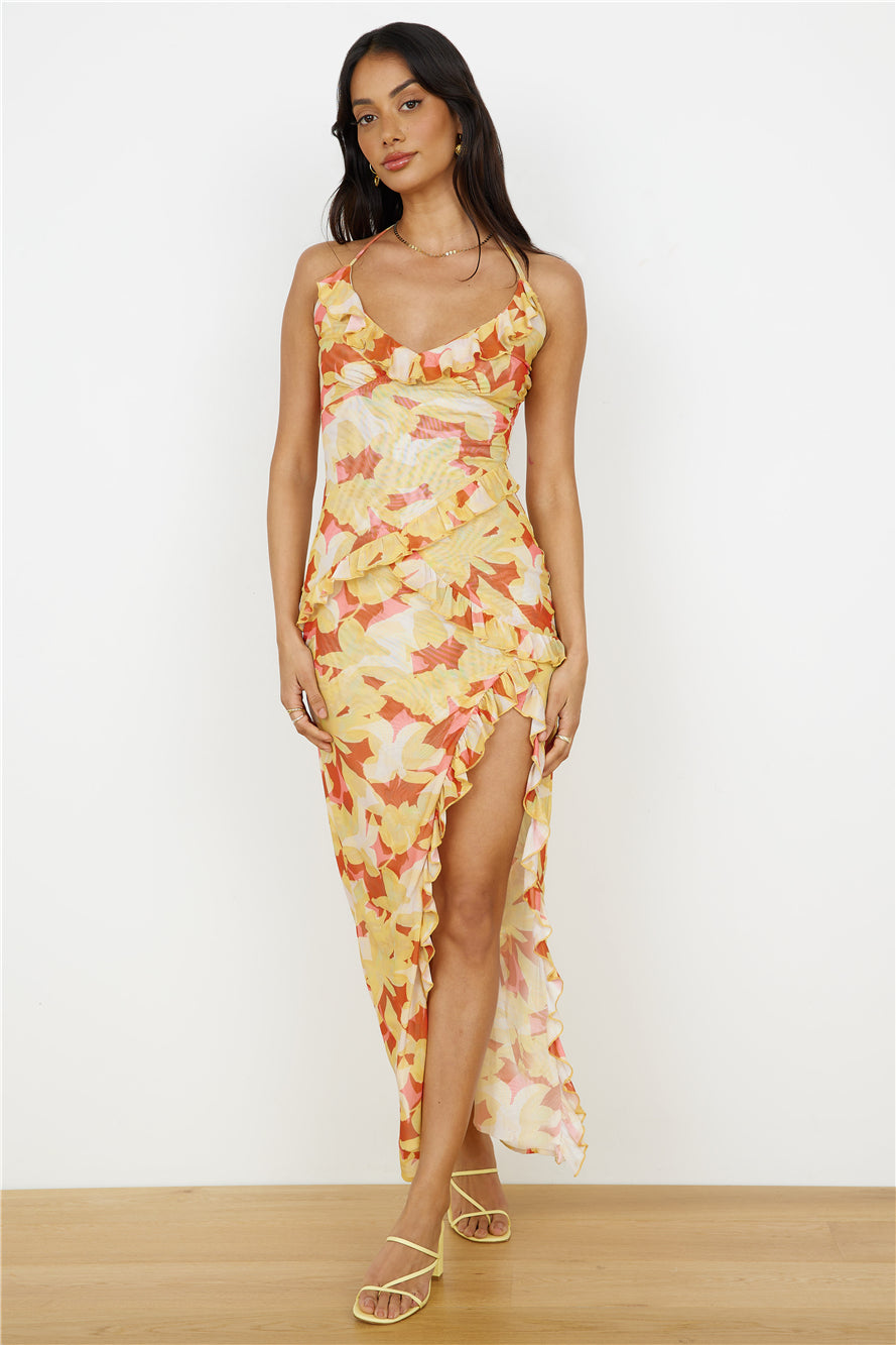 CHARLIE HOLIDAY Elludy Maxi Dress Autumn Floral-Seaa Fashion