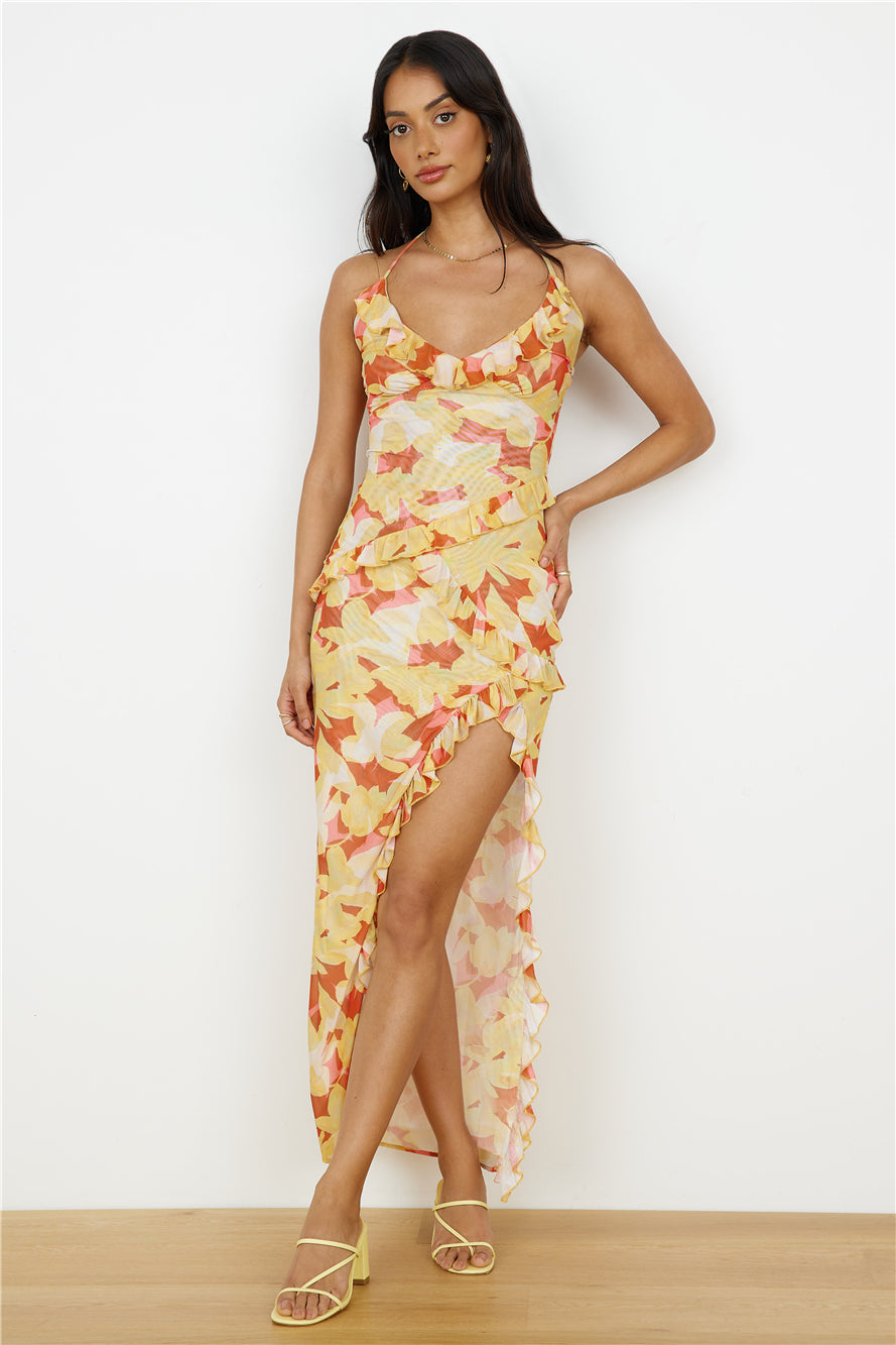 CHARLIE HOLIDAY Elludy Maxi Dress Autumn Floral-Seaa Fashion