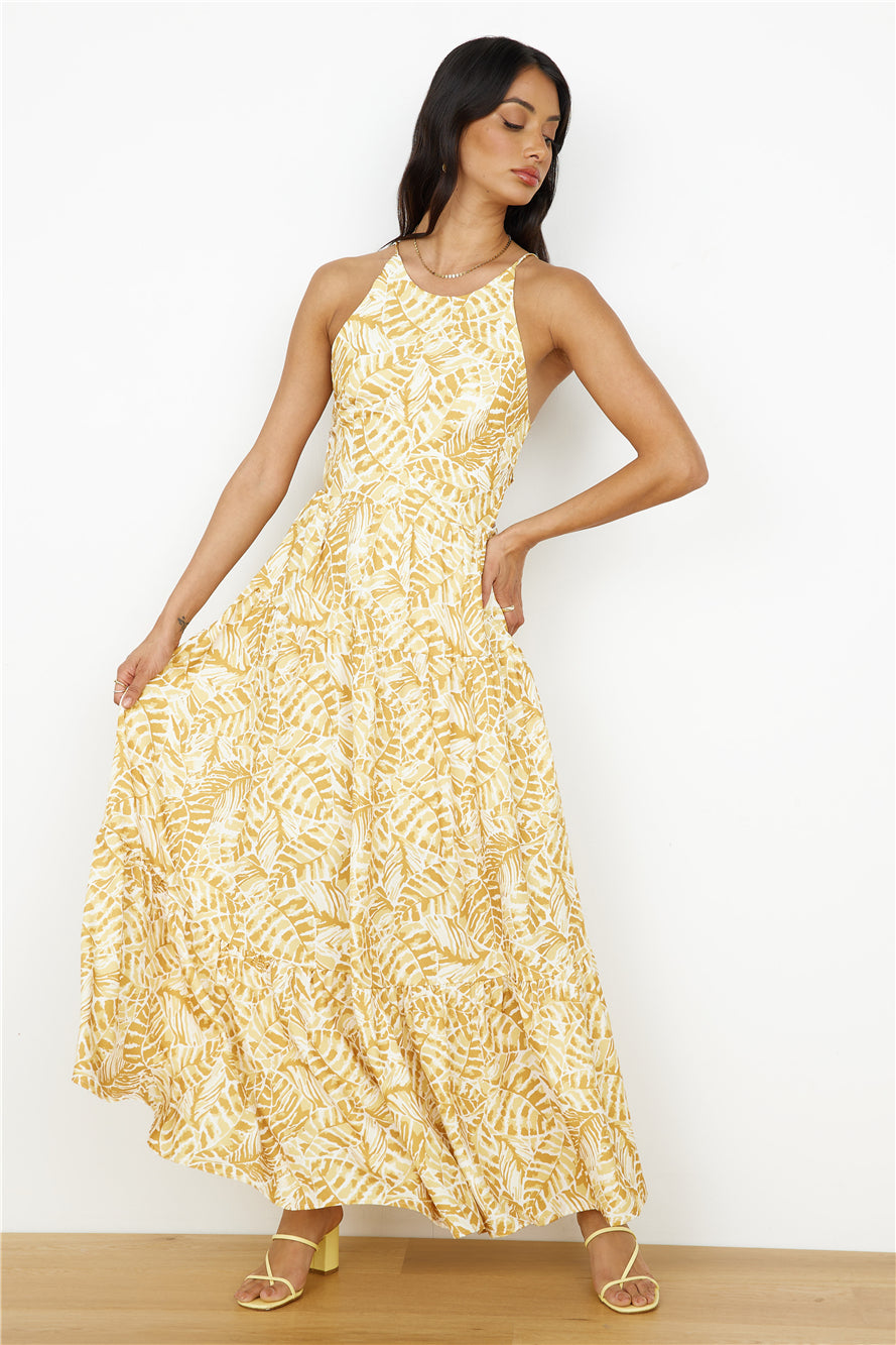 Take You Home Maxi Dress Yellow-Seaa Fashion