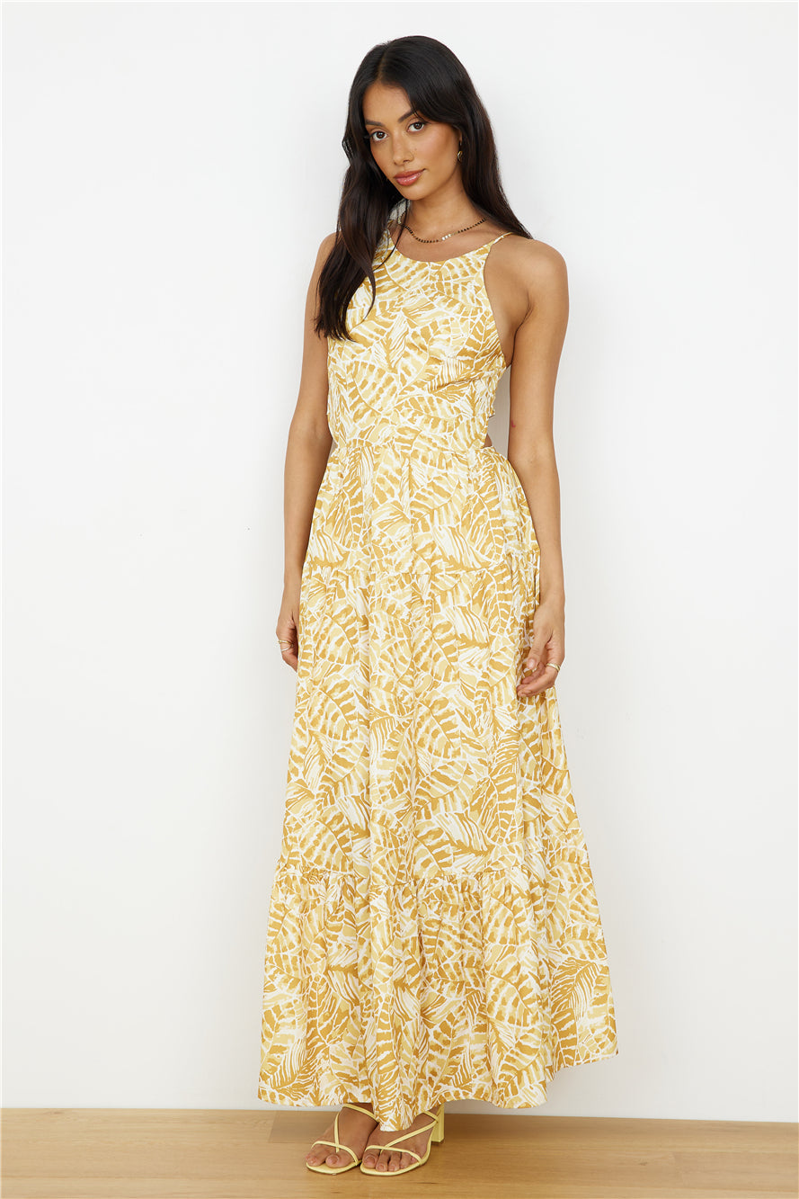 Take You Home Maxi Dress Yellow-Seaa Fashion