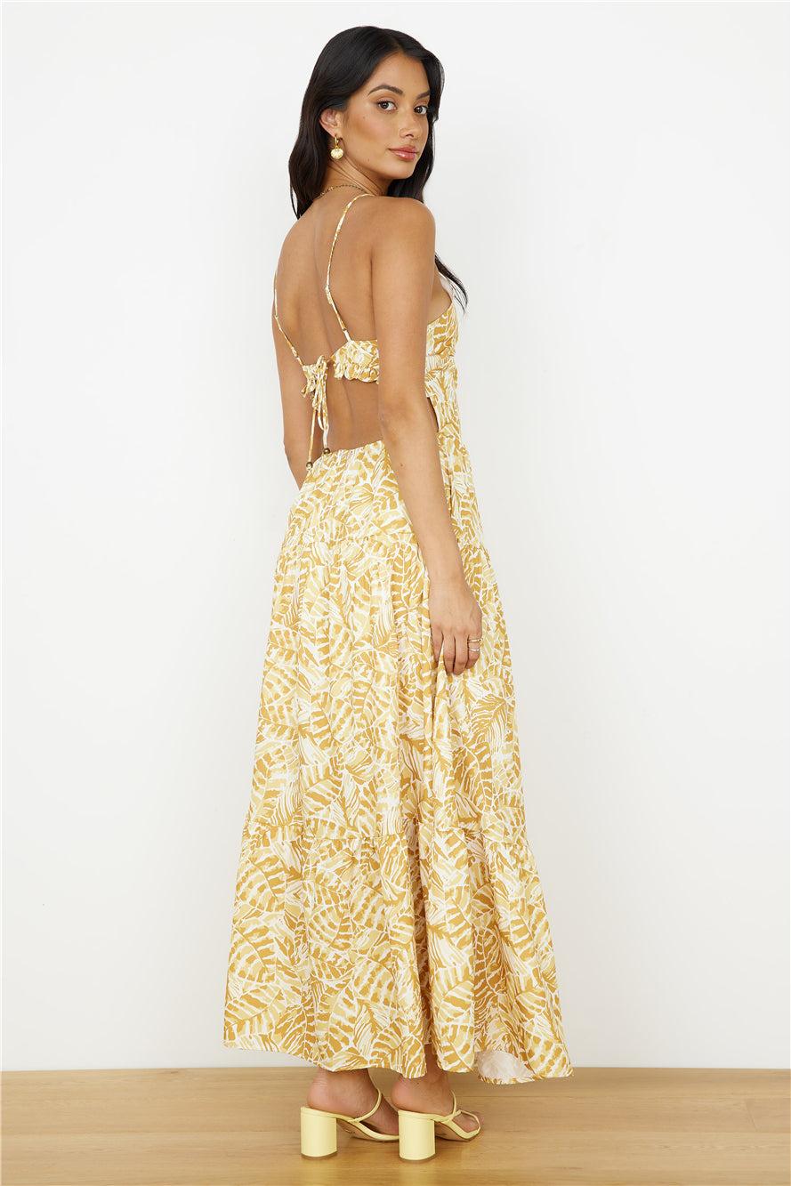Take You Home Maxi Dress Yellow-Seaa Fashion