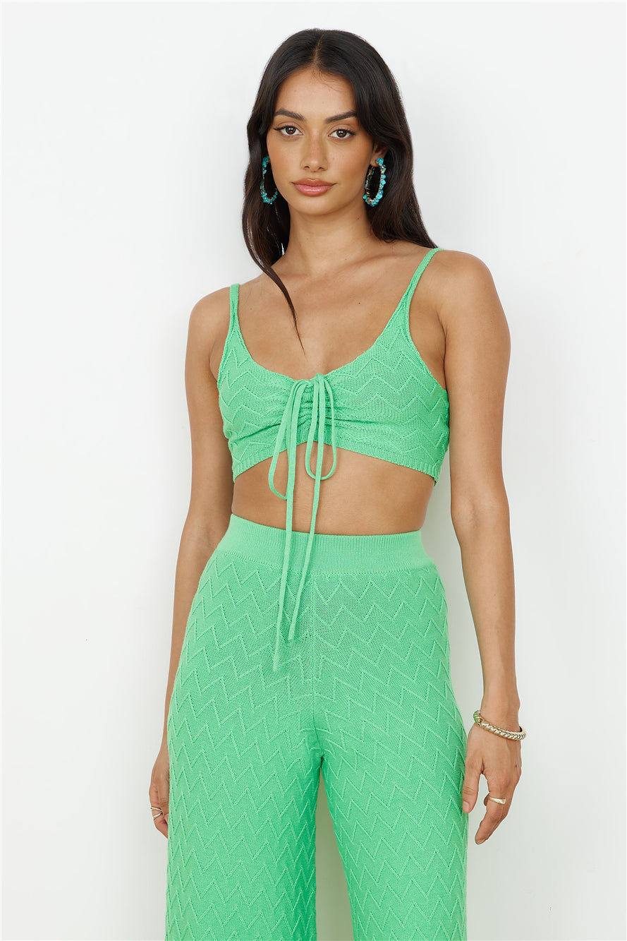 CHARLIE HOLIDAY Camila Top Green-Seaa Fashion