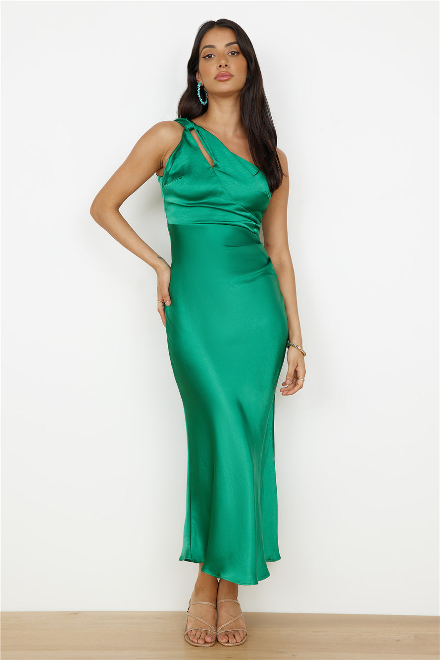 My Type One Shoulder Maxi Dress Green-Seaa Fashion