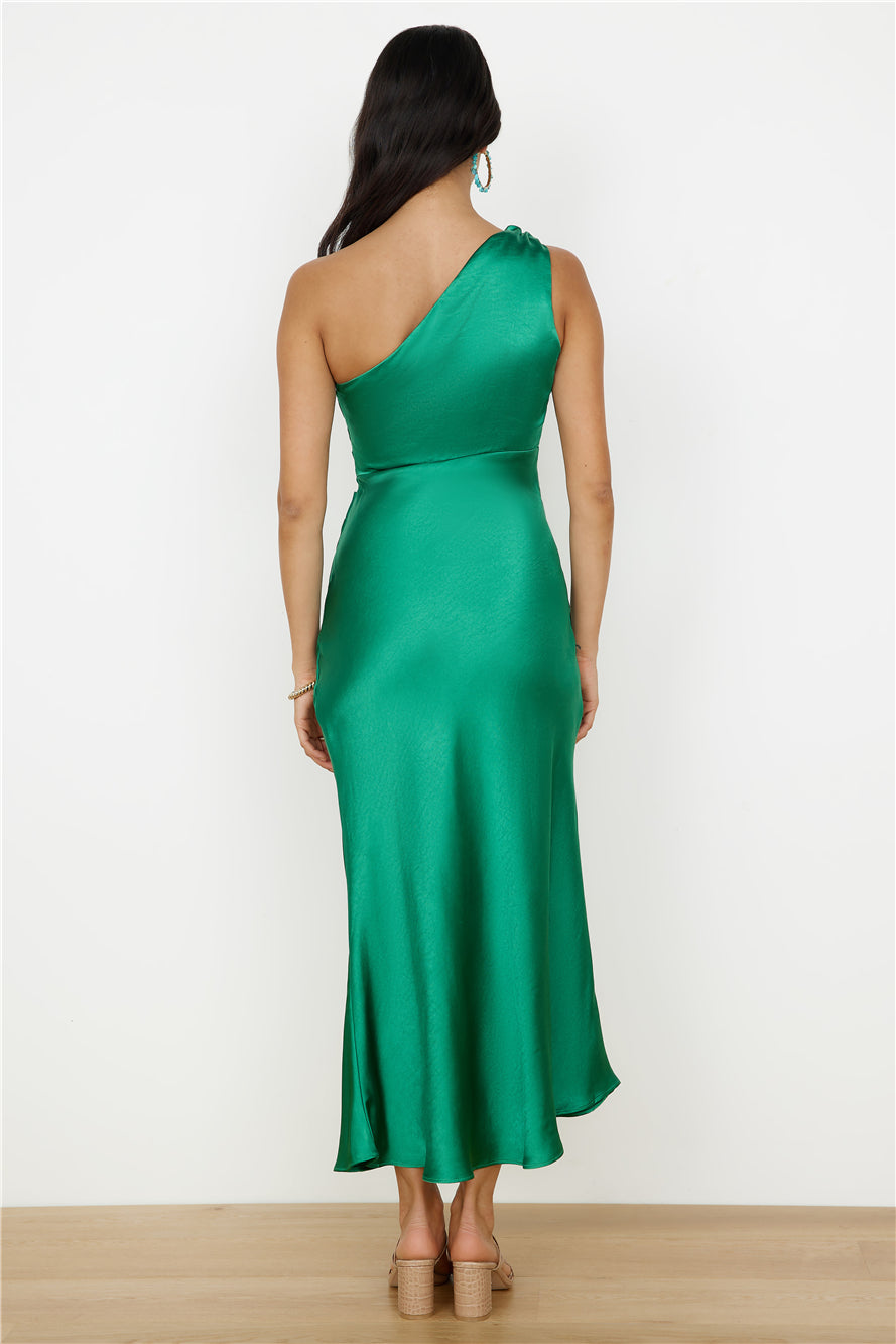 My Type One Shoulder Maxi Dress Green-Seaa Fashion