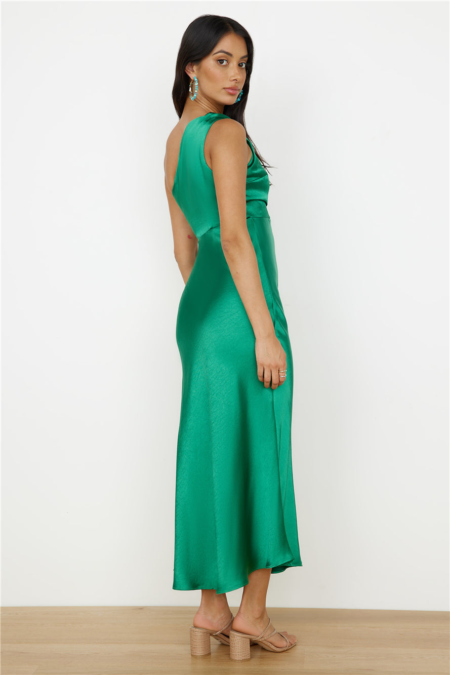 My Type One Shoulder Maxi Dress Green-Seaa Fashion