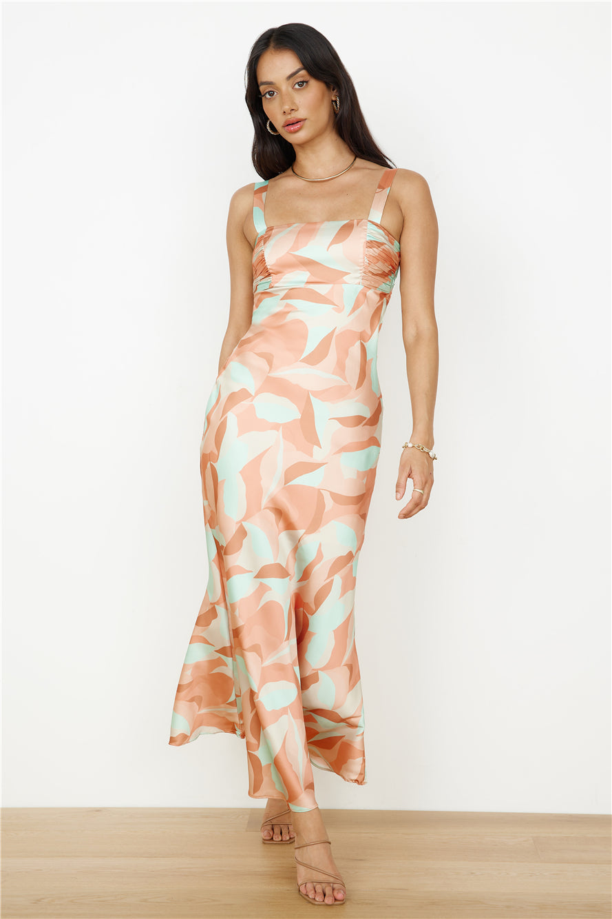 Earth Sign Maxi Dress Orange-Seaa Fashion