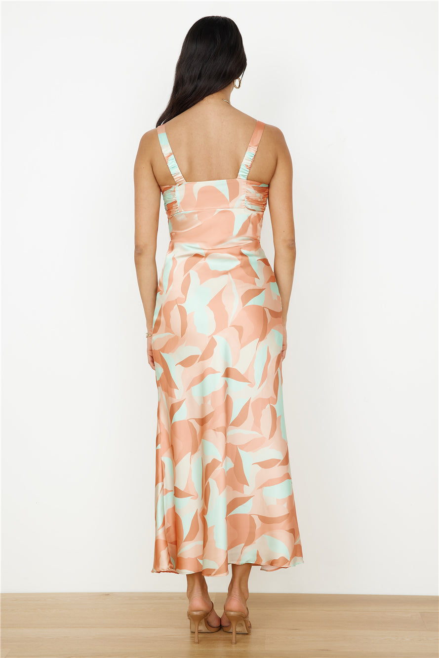 Earth Sign Maxi Dress Orange-Seaa Fashion