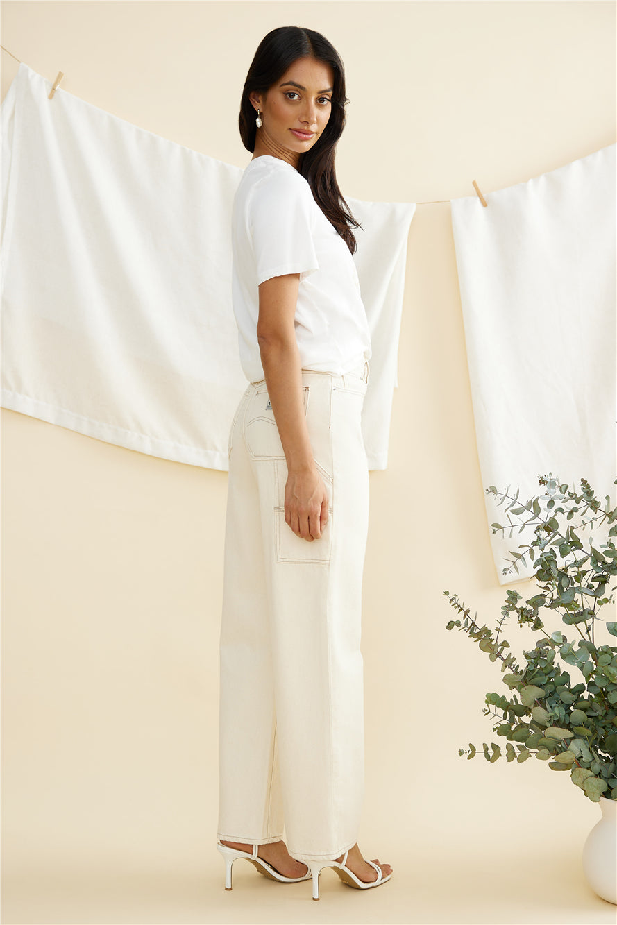 LEE 90s Baggy Jeans Organic Ecru-Seaa Fashion