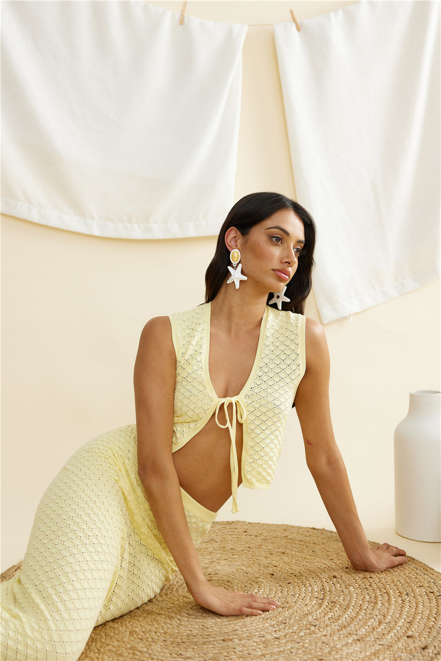 CHARLIE HOLIDAY Jessie Midi Skirt Lemon-Seaa Fashion