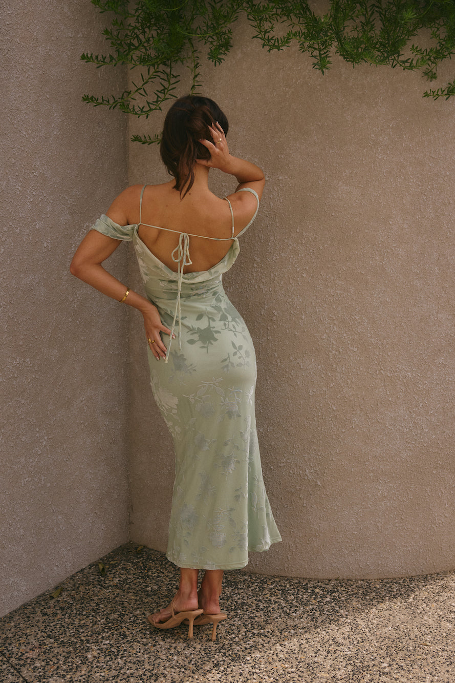 Tropical Tide Maxi Dress Green-Seaa Fashion