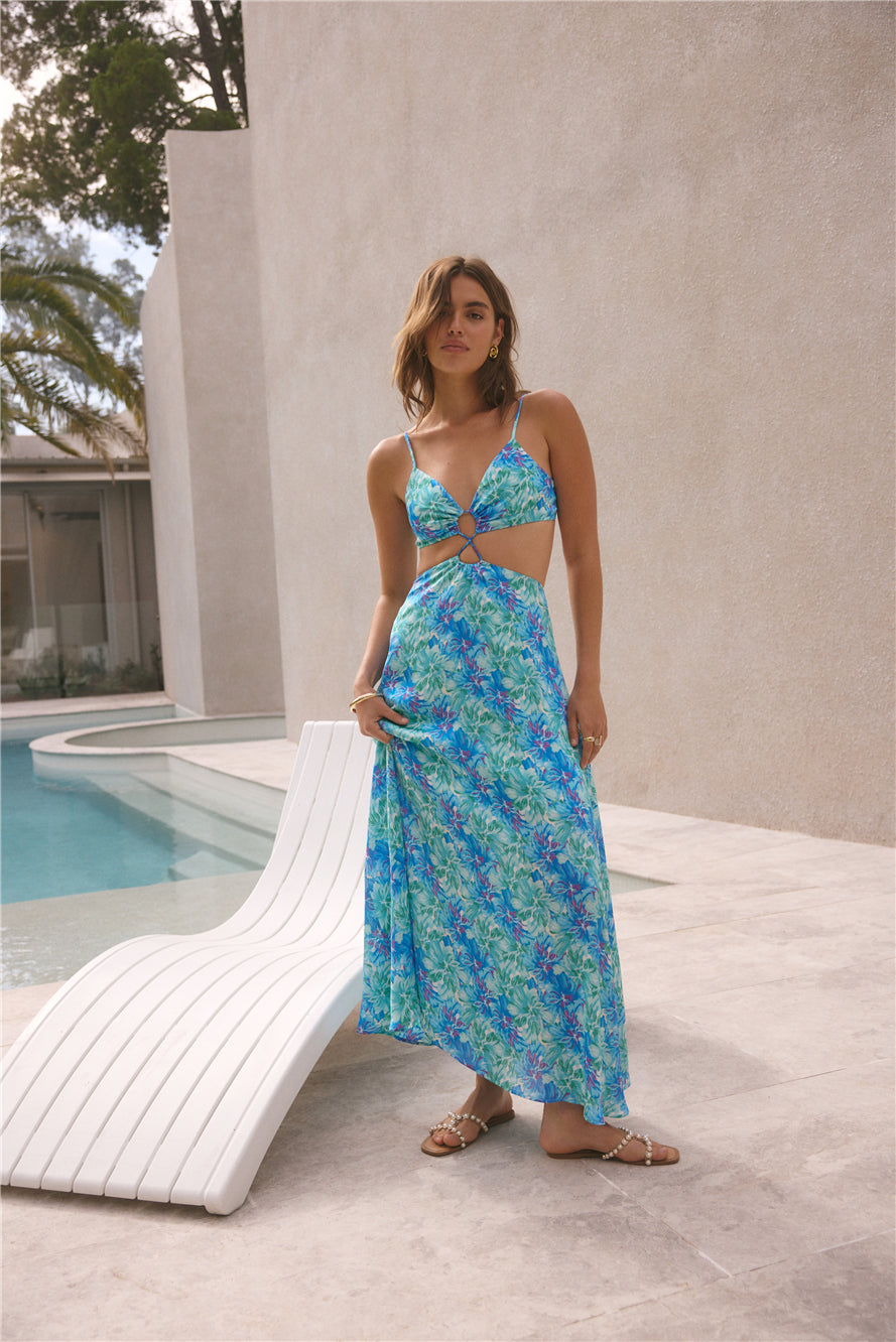 Seaa Fashion Serena Maxi Dress Blue-Seaa Fashion