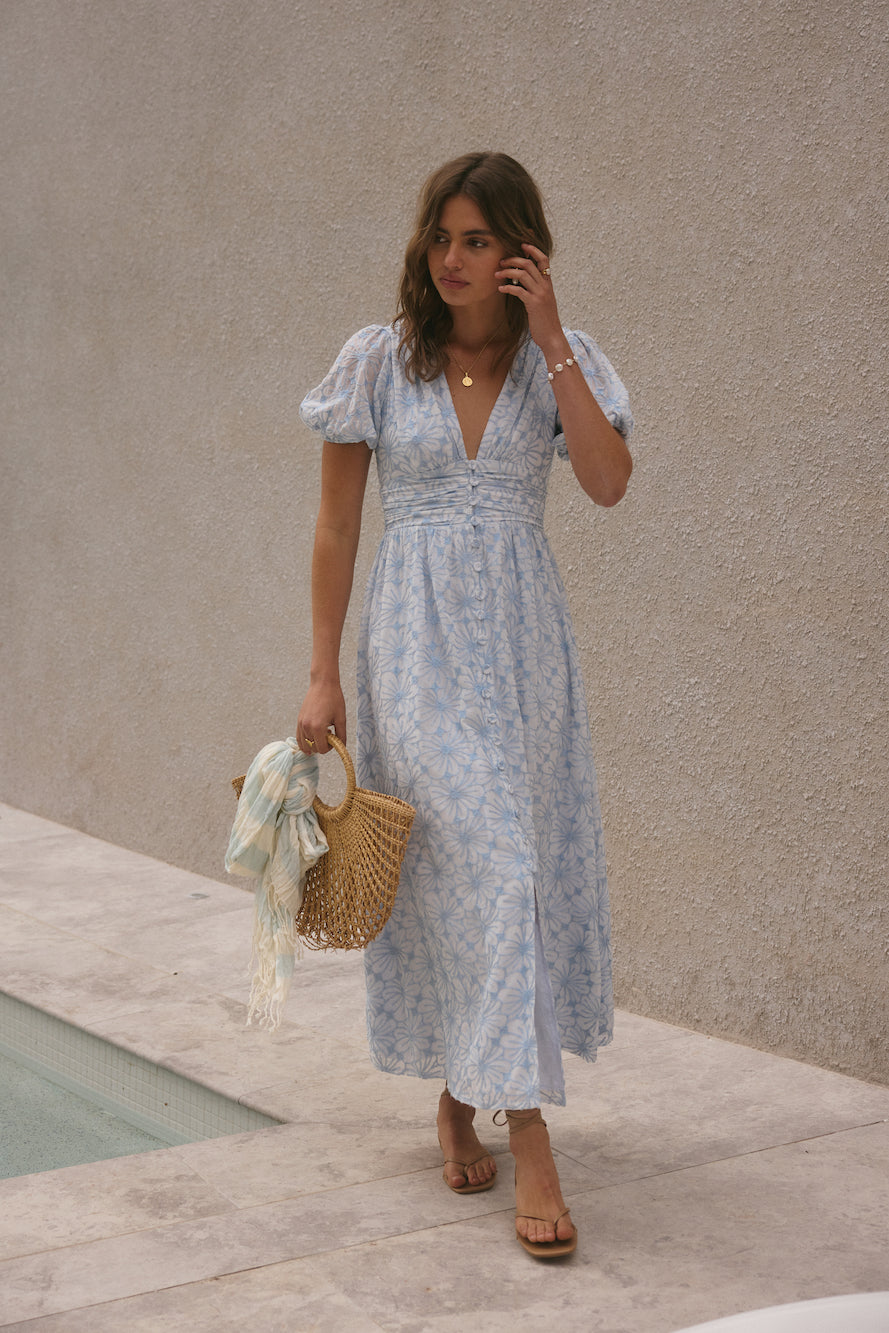 Floral Dreams Maxi Dress Blue-Seaa Fashion