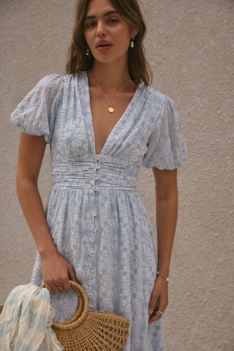 Floral Dreams Maxi Dress Blue-Seaa Fashion